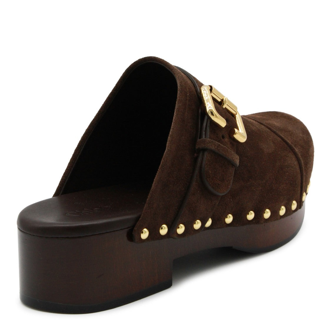 Chloé Brown Leather Jeannette Sandals