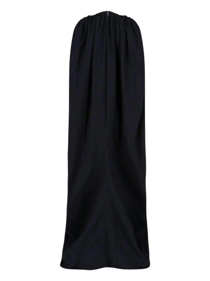 Duran Lantik Draped Maxi Dress – Black