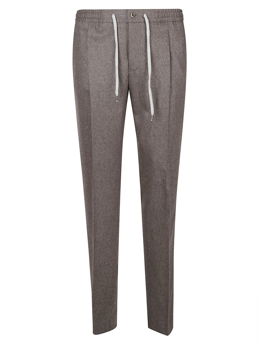 Pt Torino Soft Pant Virgin Wool-Blend Drawstring Tailored Pants
