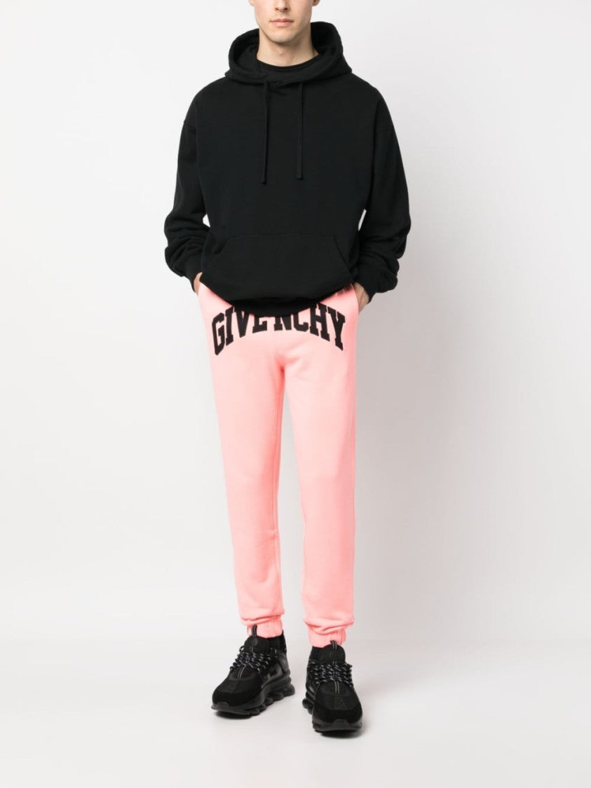 Givenchy Slim Cut Coral Pink Cotton Track Pants