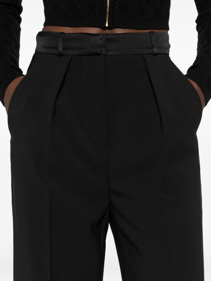 Elisabetta Franchi High-Waisted Wide-Leg Trousers