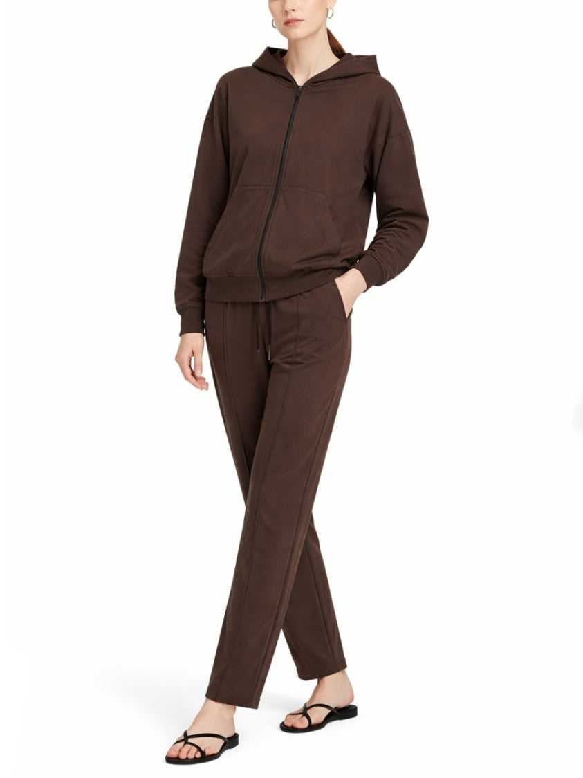 Brunello Cucinelli Brown Full-Zip Stretch Cotton Hoodie