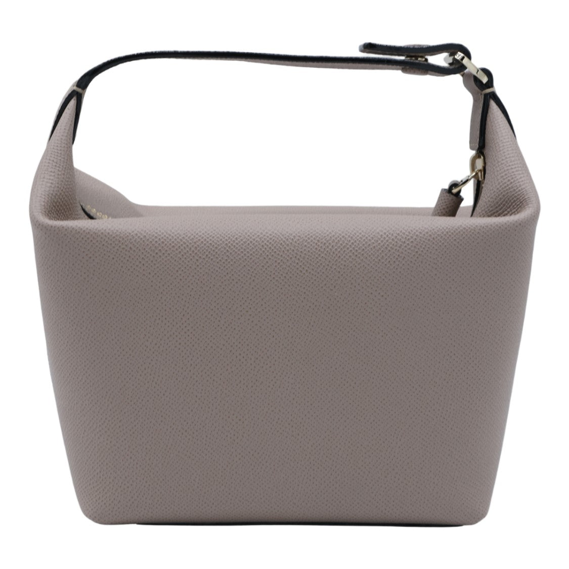 Valextra Structured Minimalist Gold Hardware Handbag
