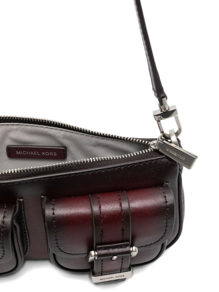 Michael Kors Rectangular Burgundy Leather Shoulder Bag