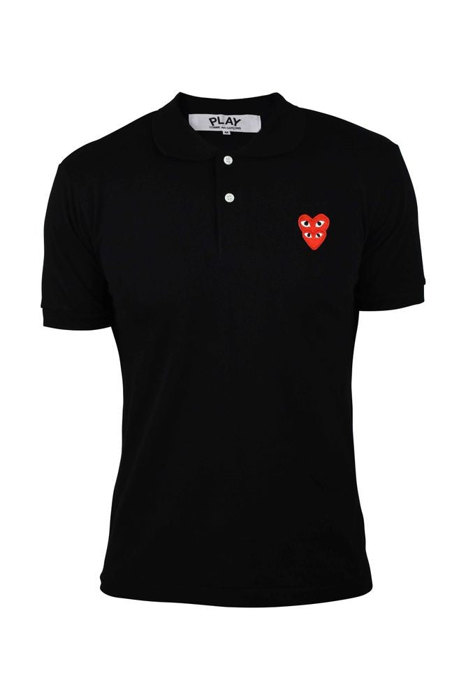 Comme Des Garçons Black Cotton Polo Shirt