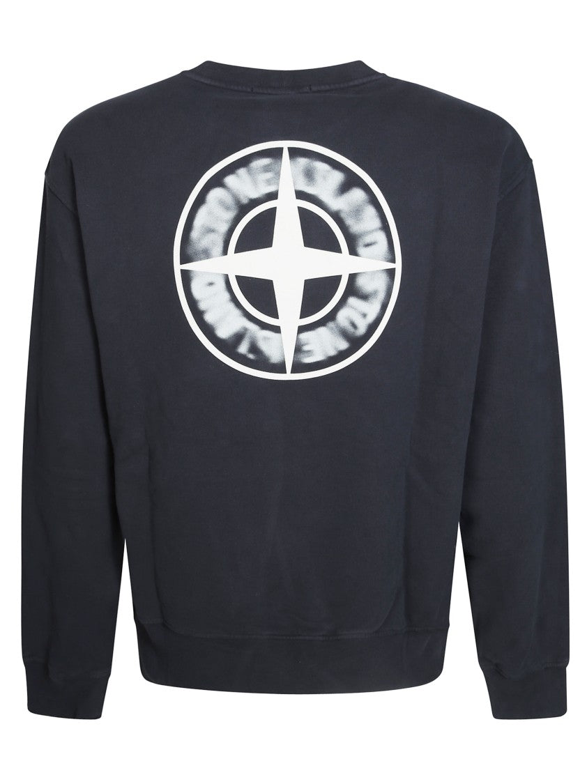 Stone Island Minimalistic Black Compass Sweatshirt