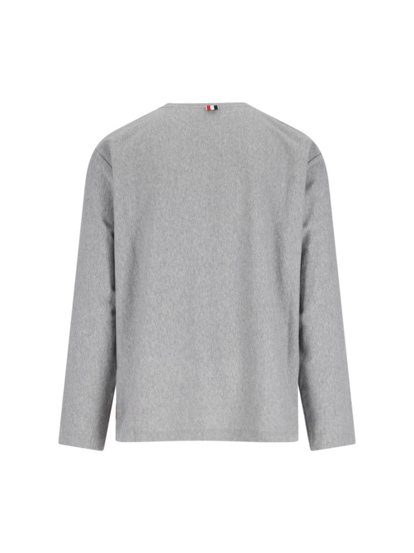 Thom Browne Logo T-Shirt – Grey