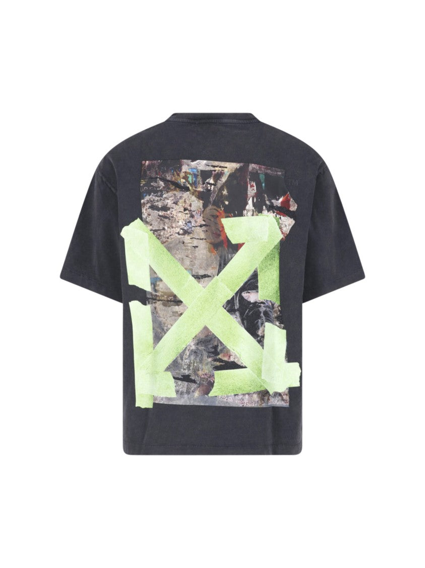 Off-White Black Bacco Arrow Skate Graphic Cotton T-Shirt