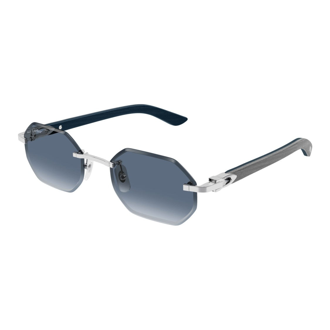 Cartier Rimless Octagonal Sunglasses With Gradient Lenses