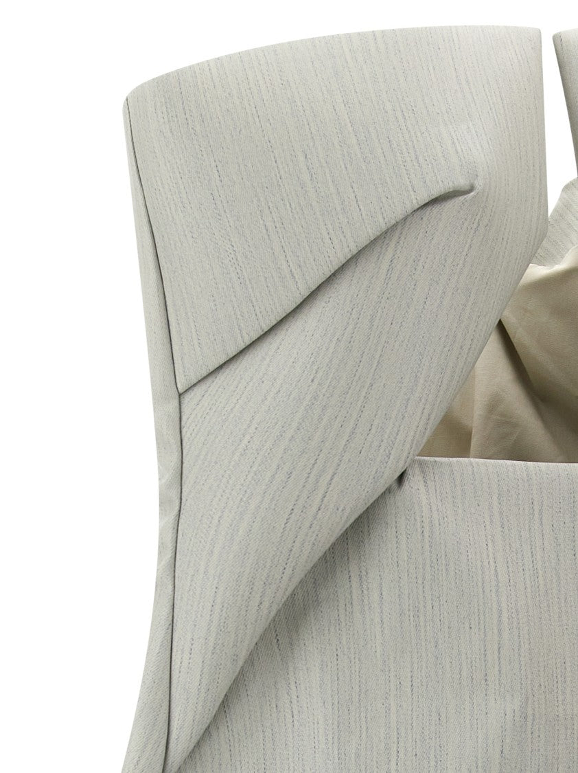 Rick Owens Denim Gown With Front Cut-Out