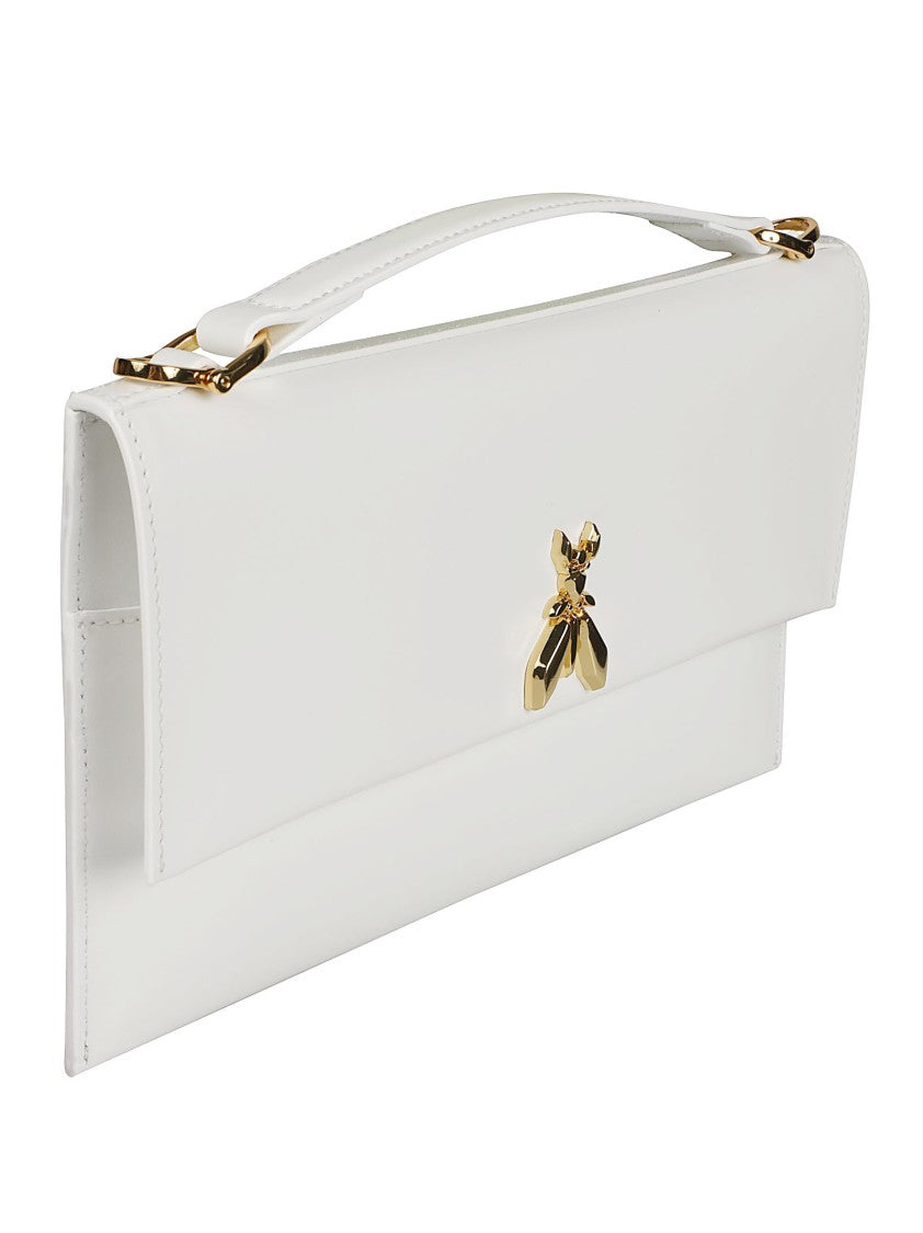 Patrizia Pepe New Clutch Insect Embellished Calfskin Clutch