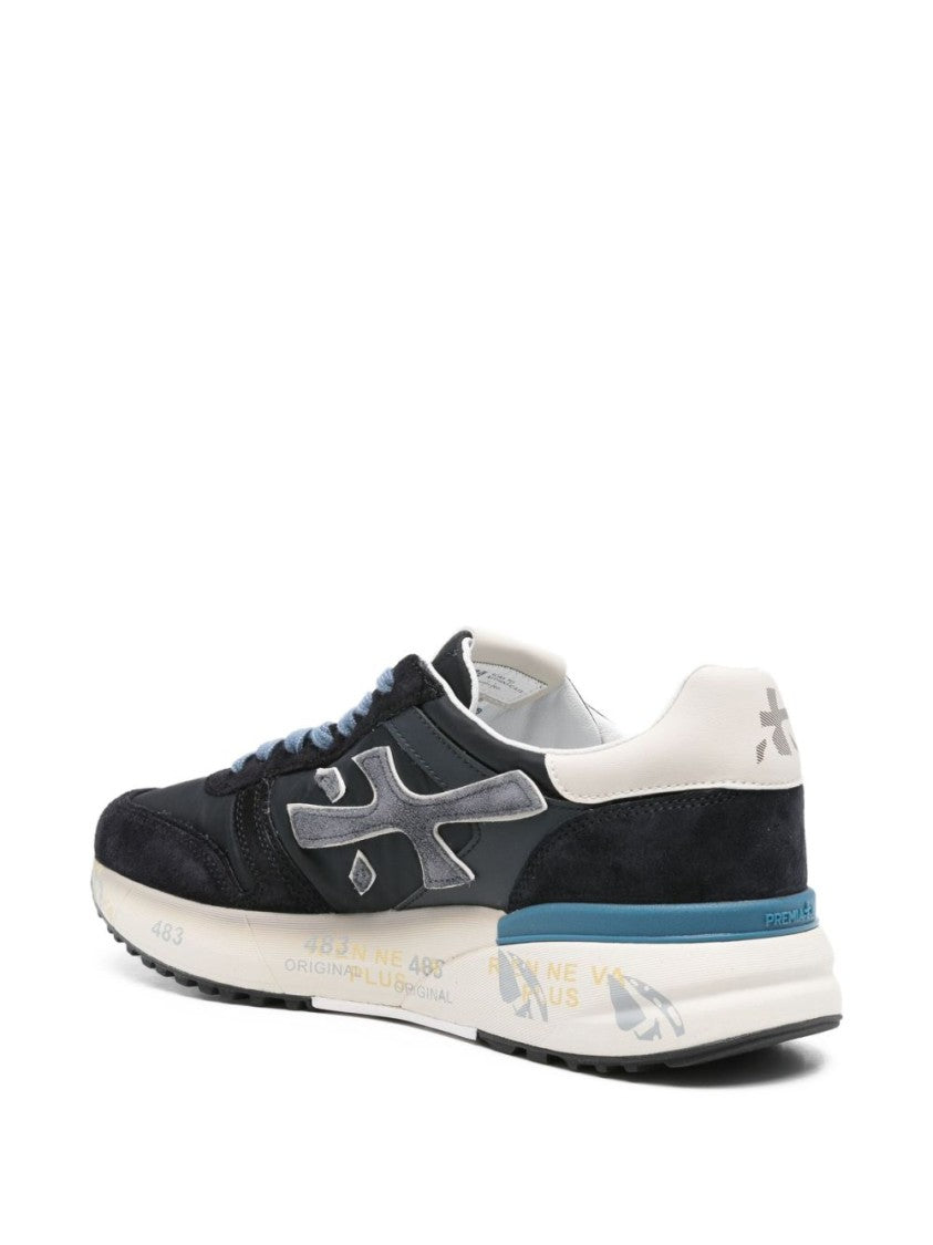 Premiata Dark Blue Suede Sneakers
