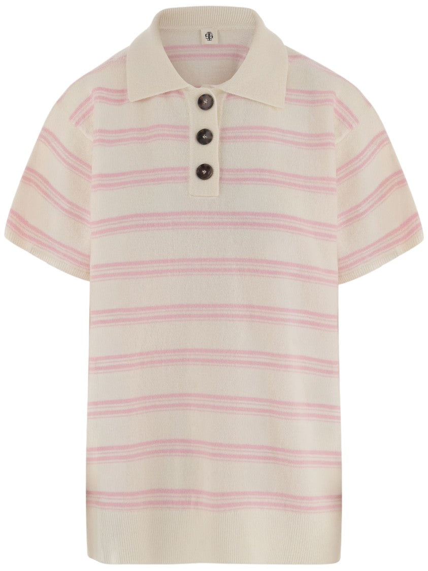 The Garment Striped Wool-Cashmere Polo Shirt