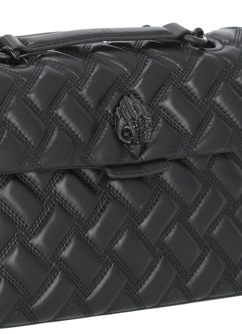 Kurt Geiger Black Kensington Quilted Leather Shoulder Bag
