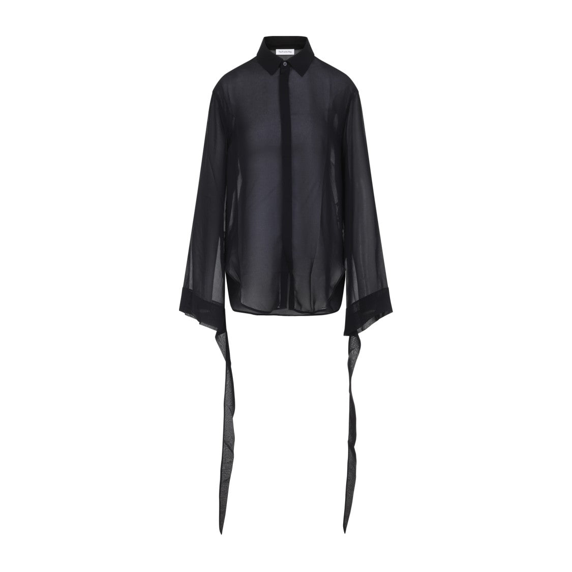 The Frankie Shop Sheer Long-Sleeved Shirt With Flowing Cuff Ties