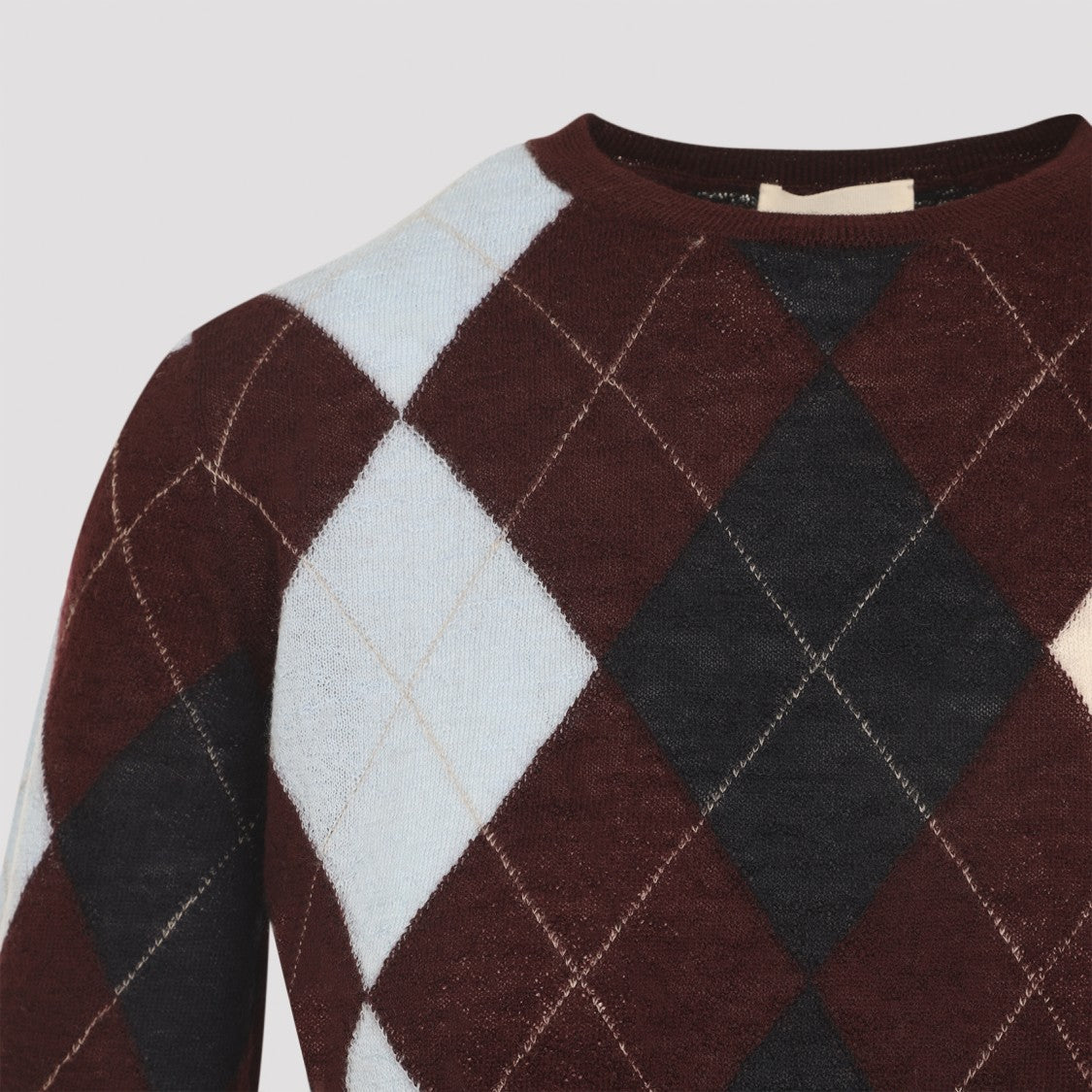 Khaite Argyle Pattern Cashmere-Mohair Khaite Sweater