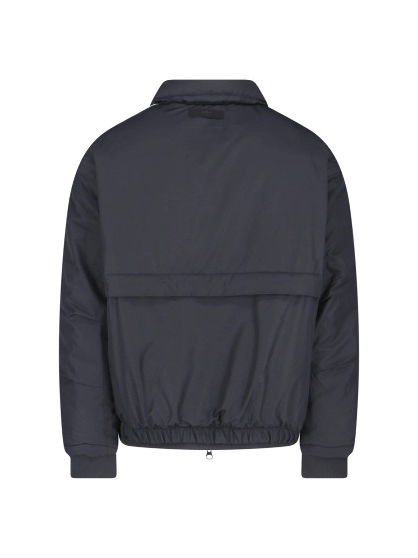 Adidas Bomber Jacket With Contrast Stripes And Zip Closure