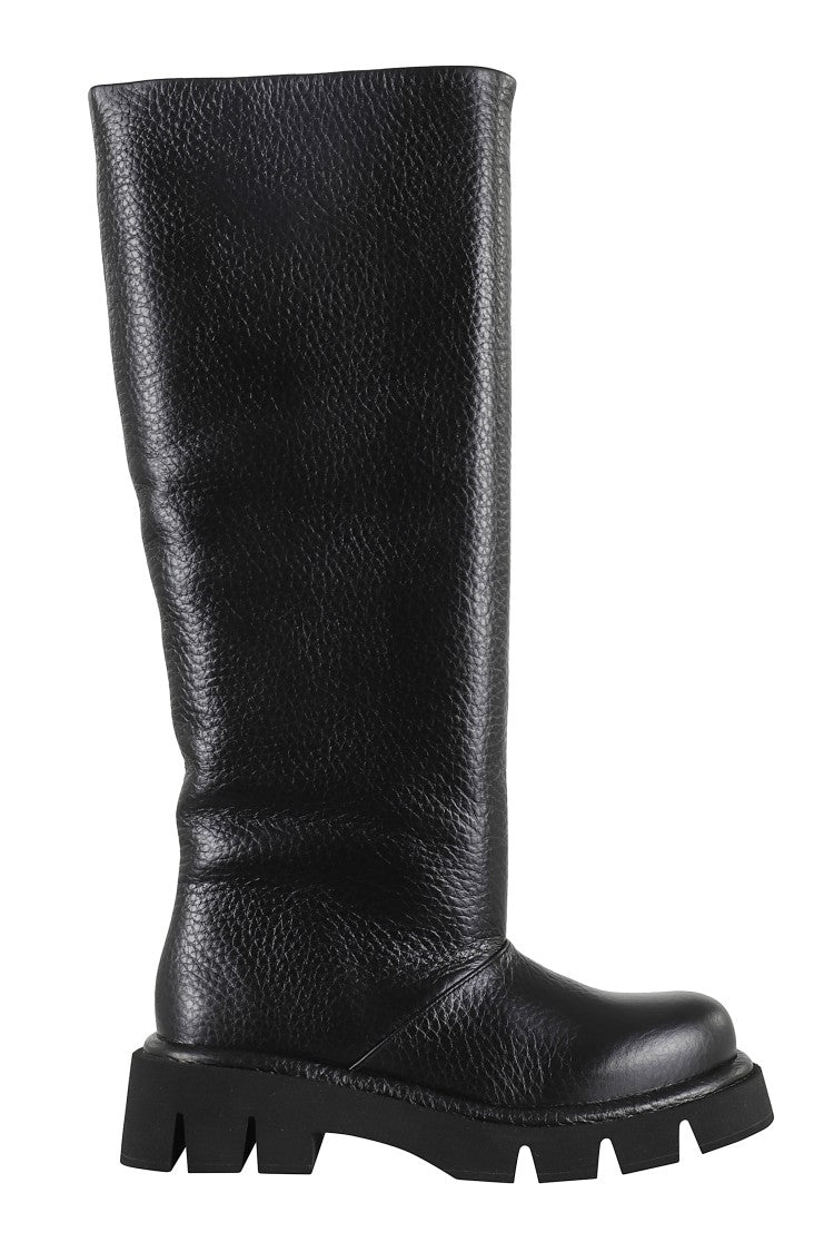 Paloma Barceló Dores Mid-Calf Hammered Leather Boots