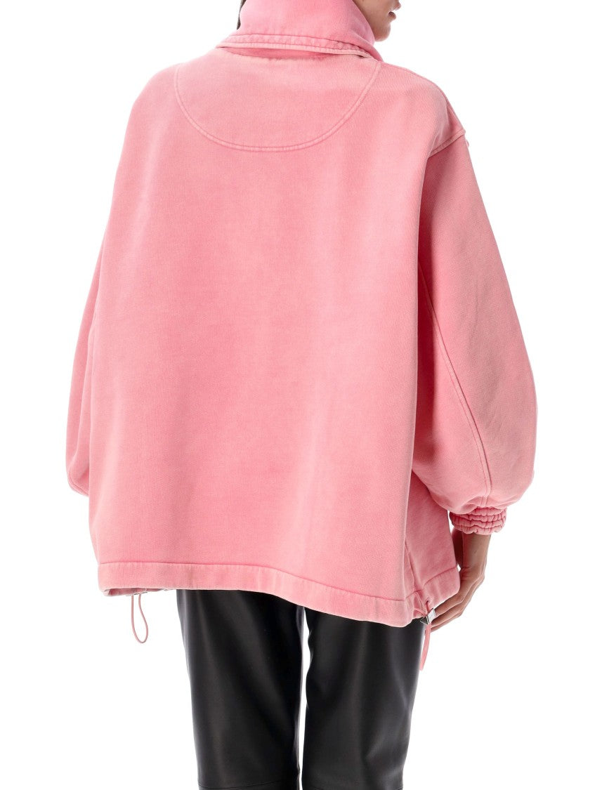 The Attico High Neck Oversized Blouson With Drawstring Detail