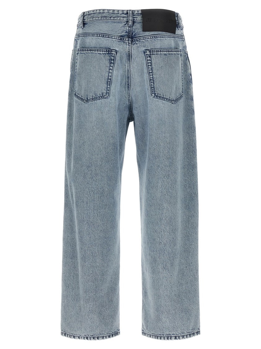Jil Sander Diagonal Cotton Jeans