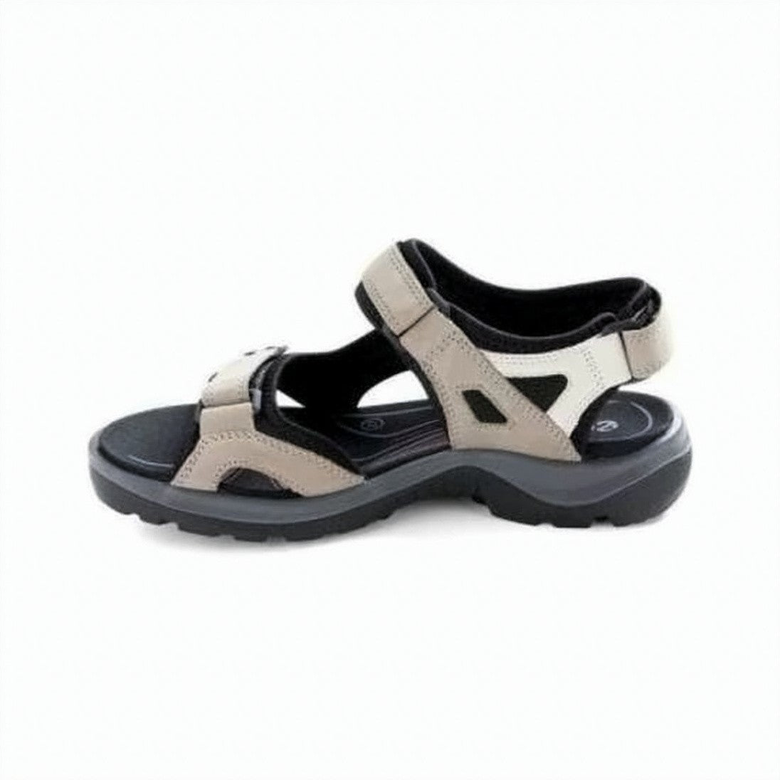 Ecco Sturdy Rubber-Sole Sandals With Adjustable Leather Straps
