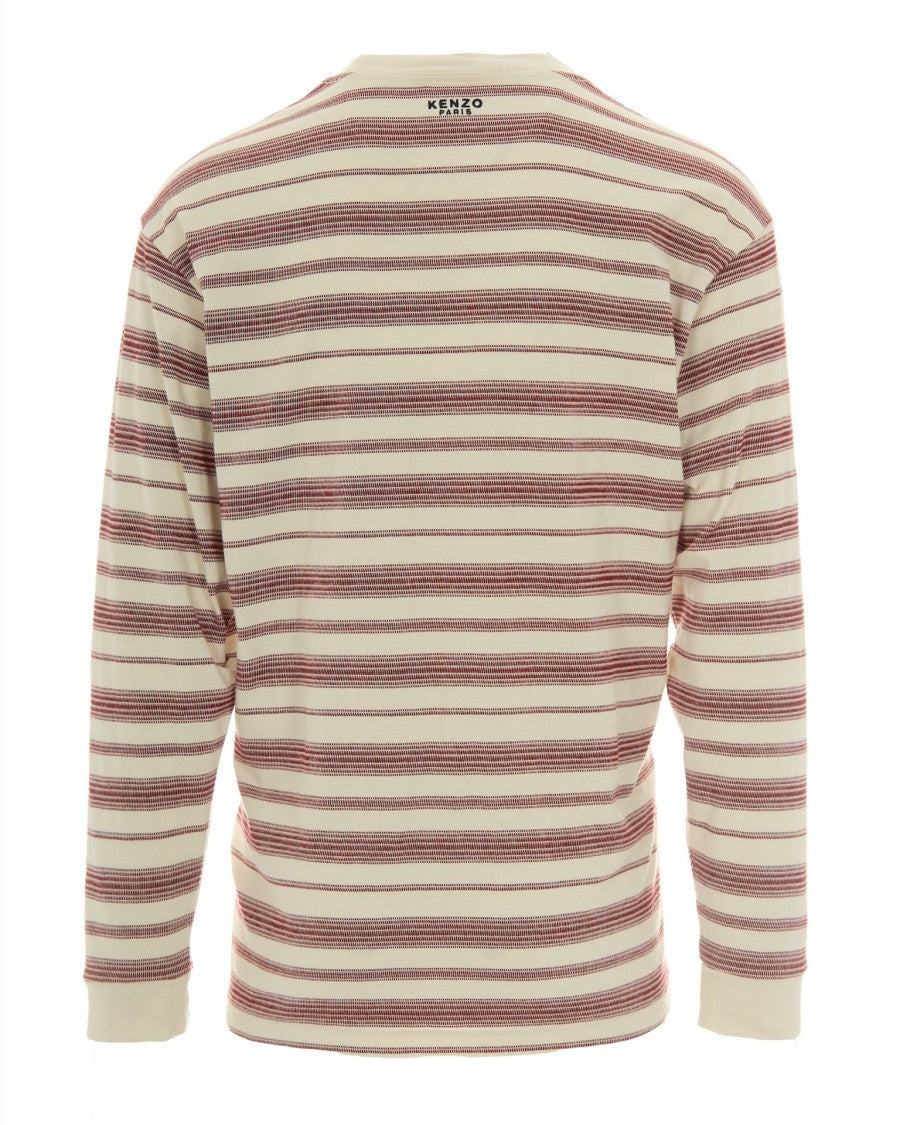 Kenzo Ivory White Striped Sweater