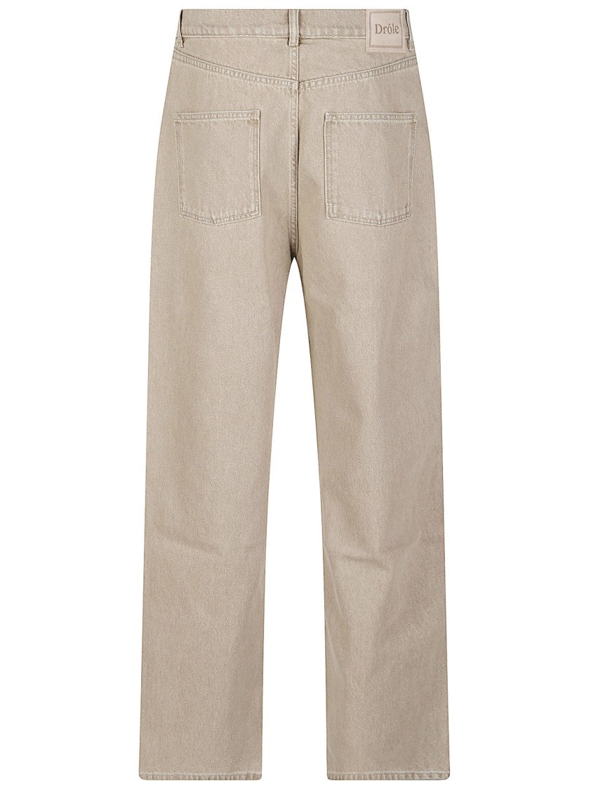 Drôle De Monsieur Washed Straight-Leg Cotton Jeans