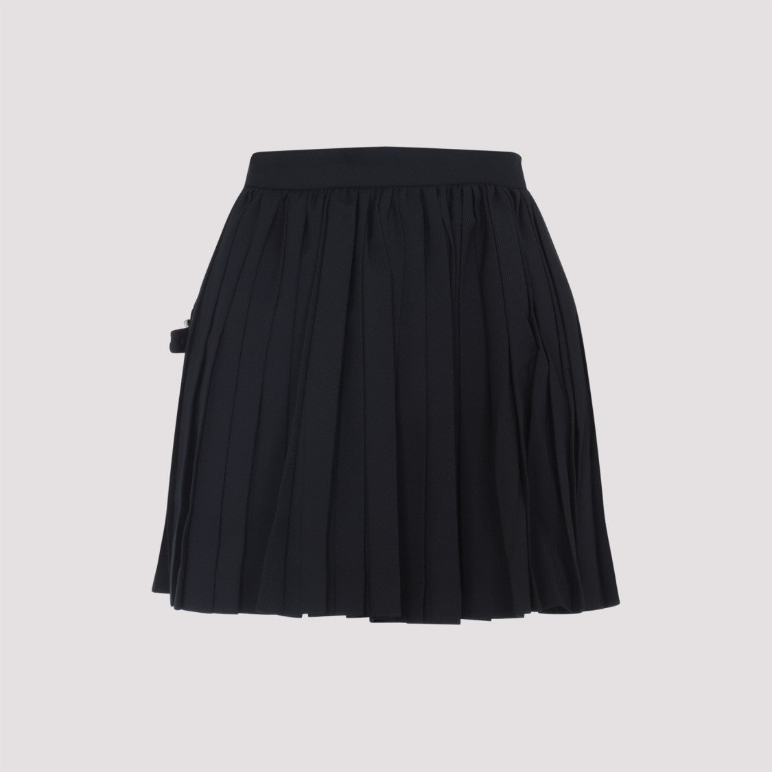 Enfants Riches Déprimés Pleated Black Skirt With Unique Buckle Detail