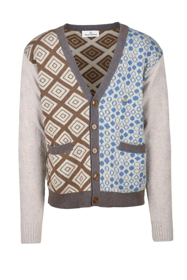 Vivienne Westwood Last Patched Cardigan - Beige/Brown