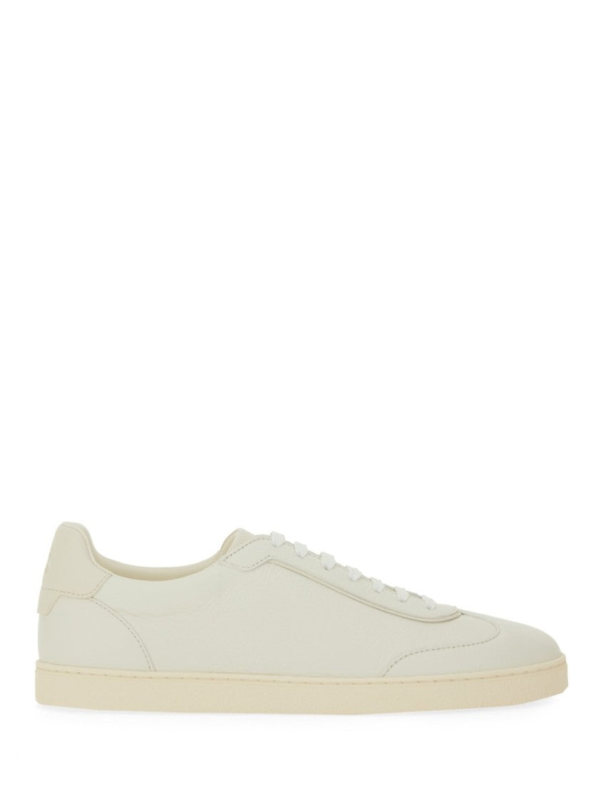 Brunello Cucinelli Smooth Leather Sneakers With Minimalist Design