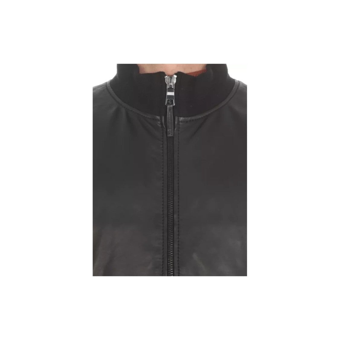 The Jack Leathers Black Bomber Jacket With Ribbed Detailing