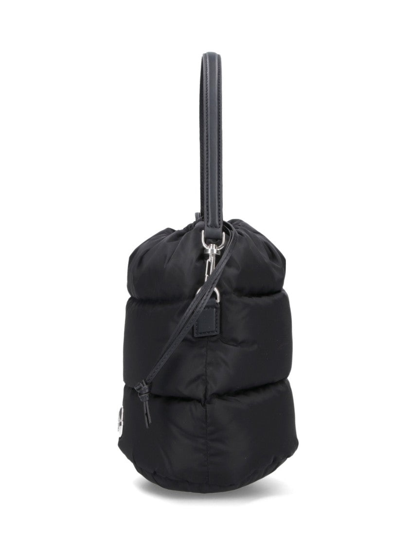 Moncler Black Caradoc Quilted Nylon Bucket Bag