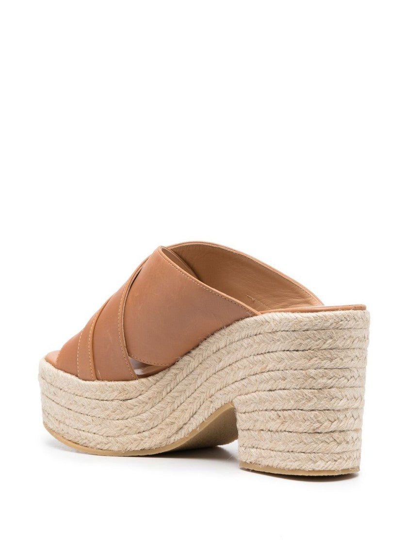 Sergio Rossi 90Mm Leather Crossover Strap Sandals