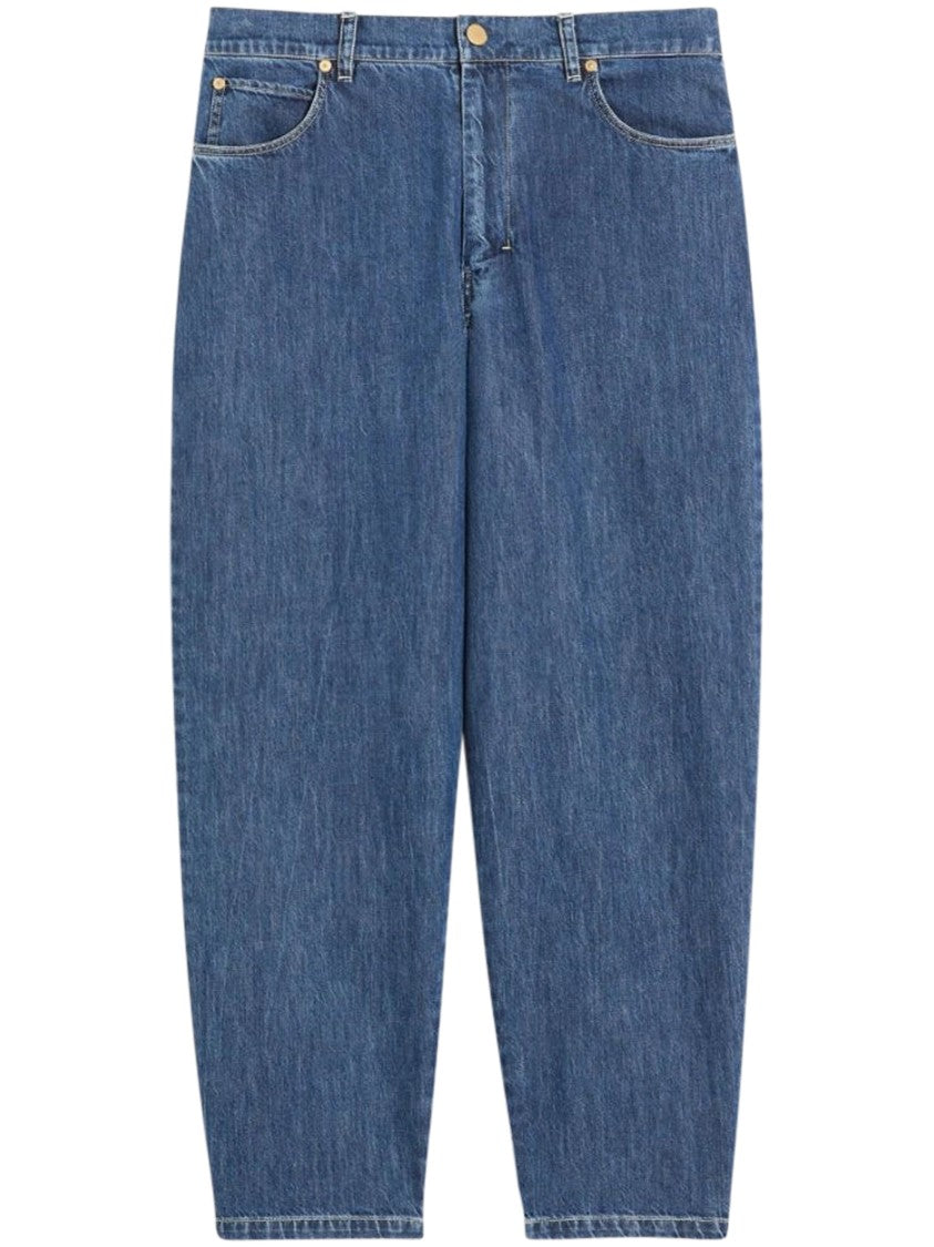 Max Mara Relaxed Fit Denim Pants With Classic Five-Pocket Styling