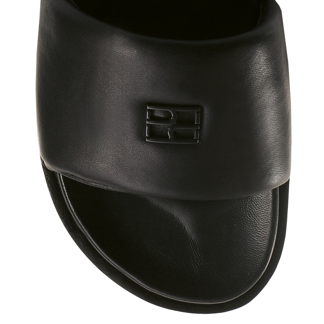 Högl Black Brenda Logo Leather Slides