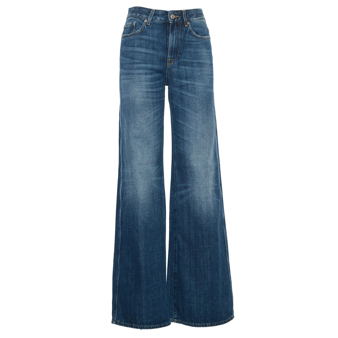 Department Five Wide Leg Jeans With Custom Button Closure