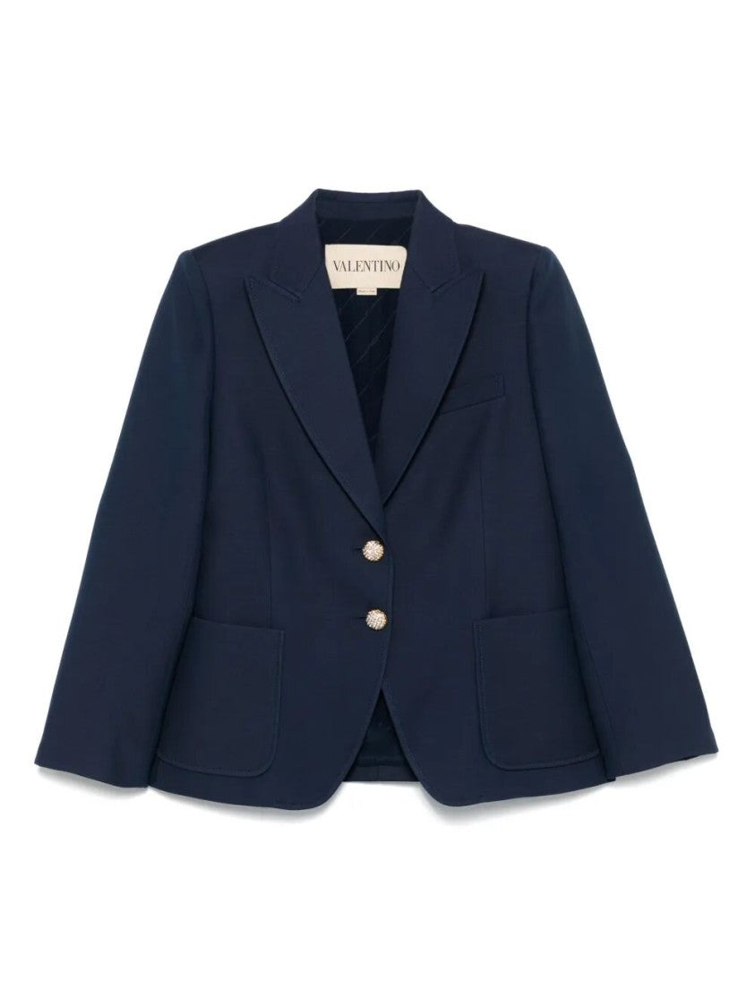 Valentino Single-Breasted Tailored Jacket With Notch Lapel