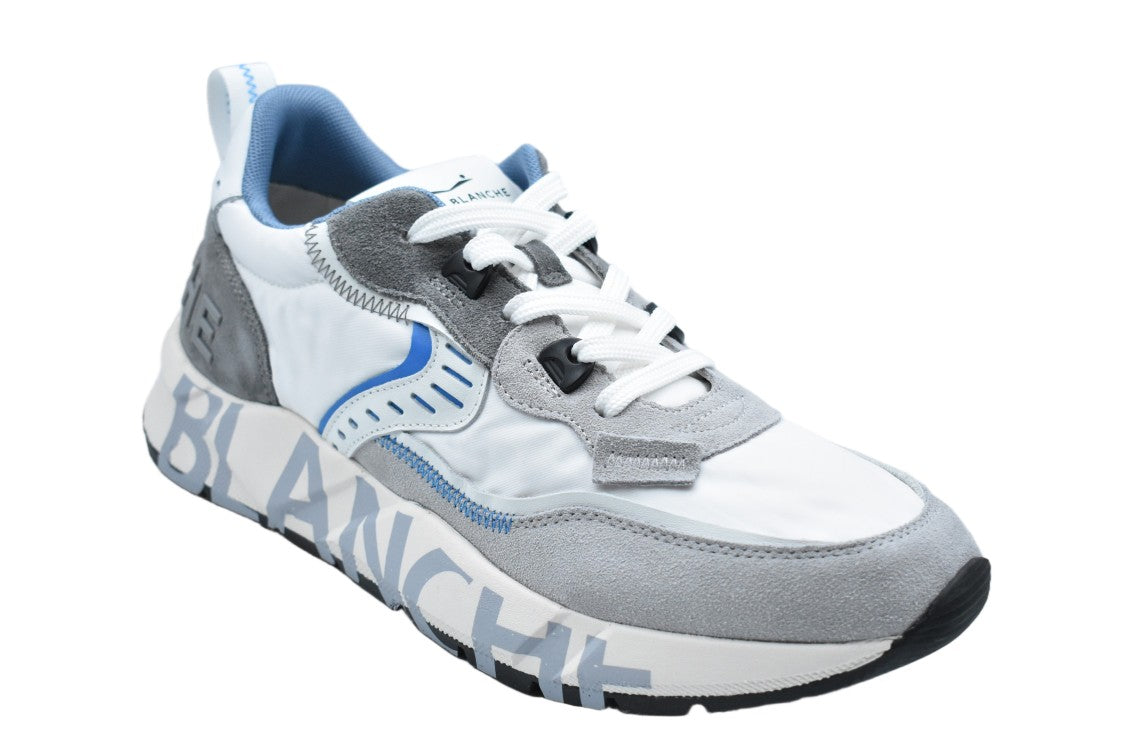 Voile Blanche Grey Blue Technical Fabric Suede Sneakers