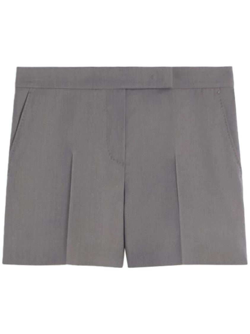 Max Mara Tailored Cropped Shorts With Pleats And Side Pockets