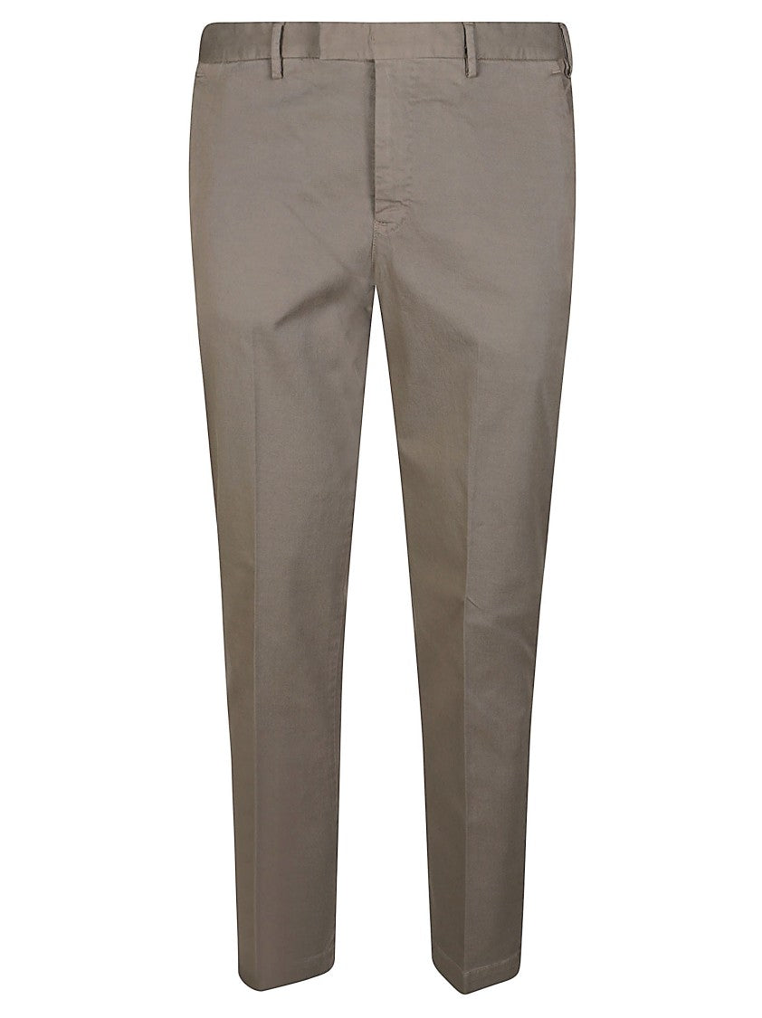 Pt Torino Master Tailored Brown Straight-Leg Pants
