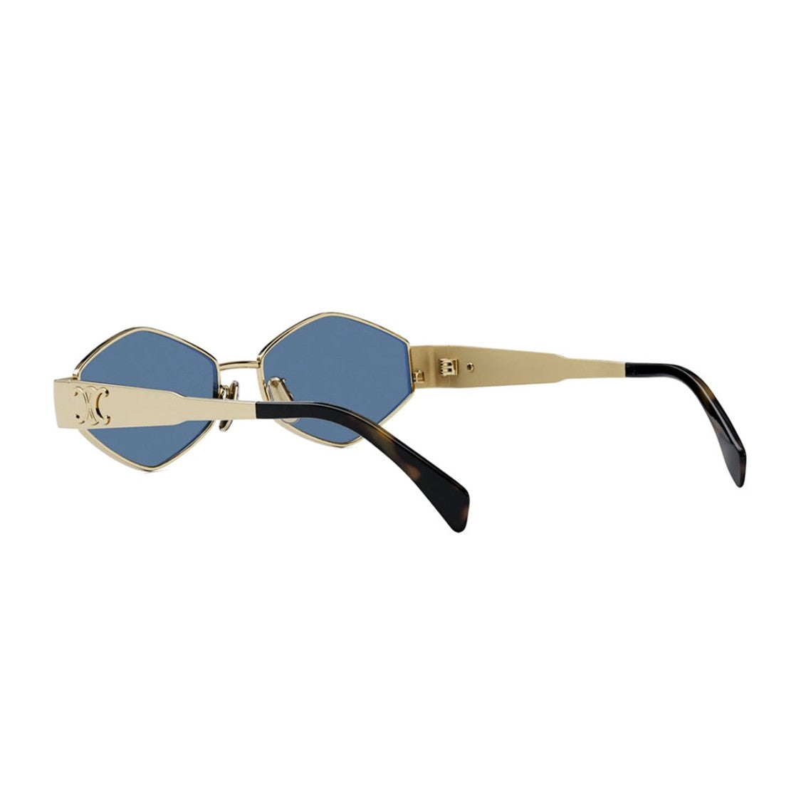 Celine Gold-Tone Cl40254u Metal Triomphe Geometric Sunglasses