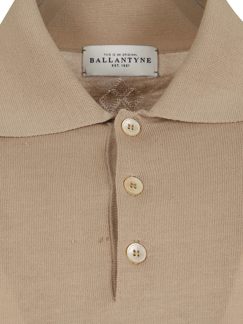 Ballantyne Polo Neck Silk Knitted Shirt With Classic Collar
