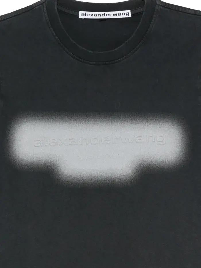 Alexander Wang Shrunken Tee W/ Emboss Graphic