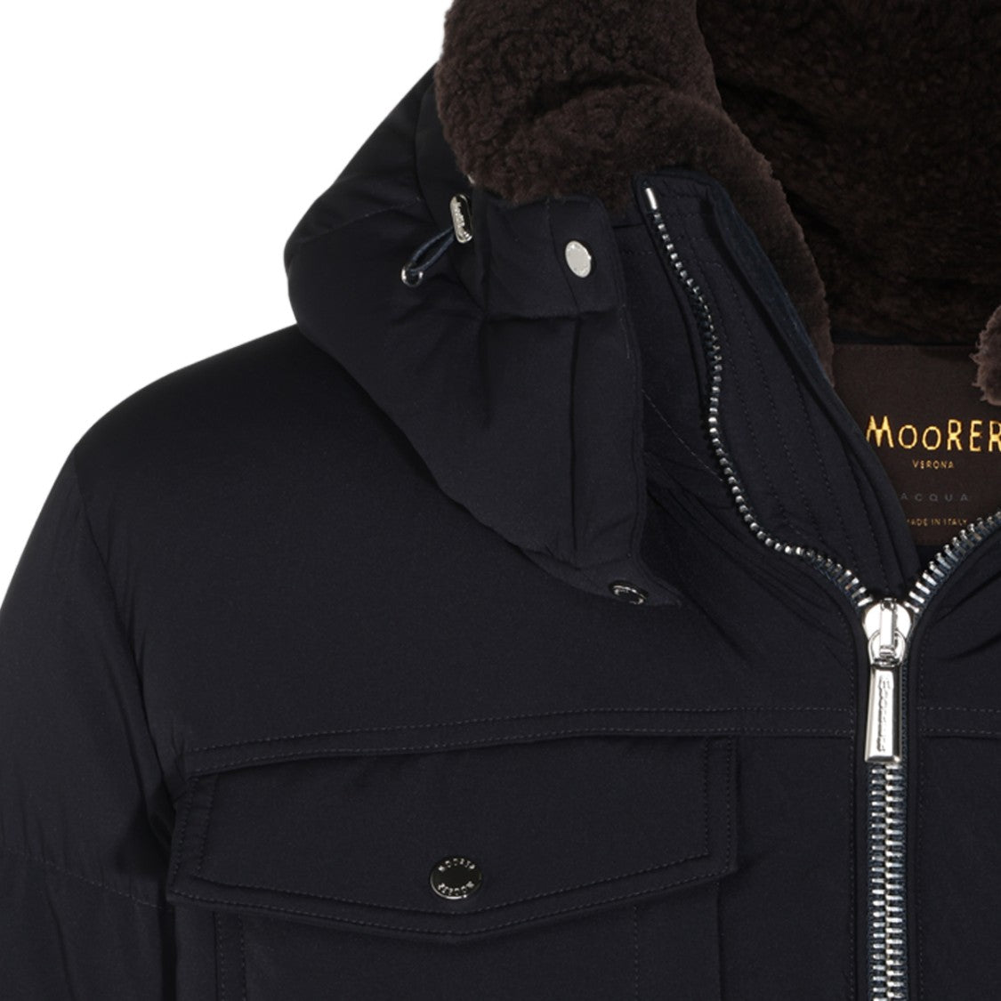 Moorer Padded High Collar Down Jacket
