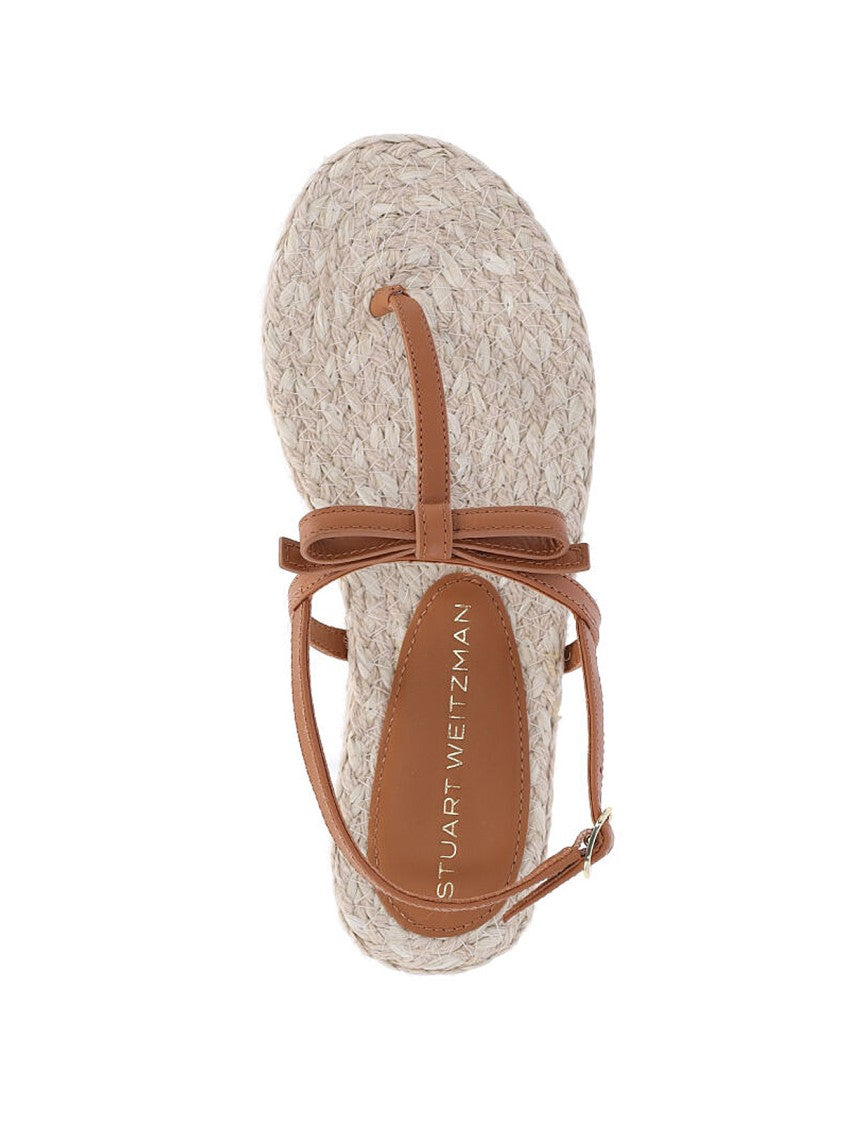 Stuart Weitzman "Felicity" Espadrille Sandals - Brown