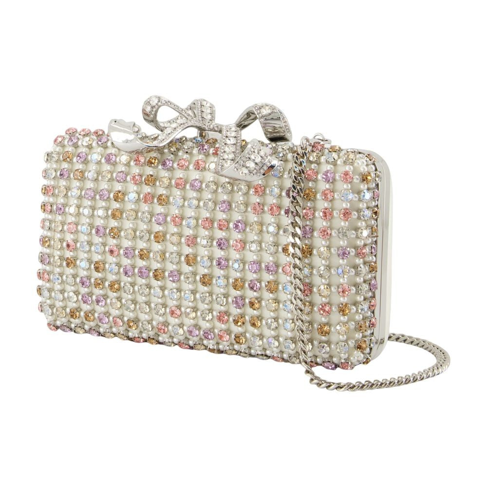 Self-Portrait Crystal Clutch - Metal - Multicolor