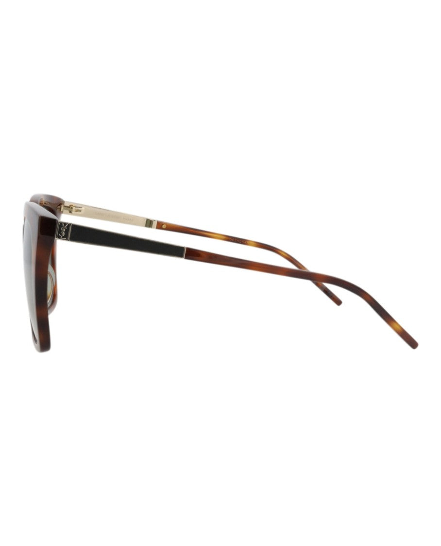 Saint Laurent Cat Eye-Frame Acetate Sunglasses With Metal Temples And Distinctive Logo