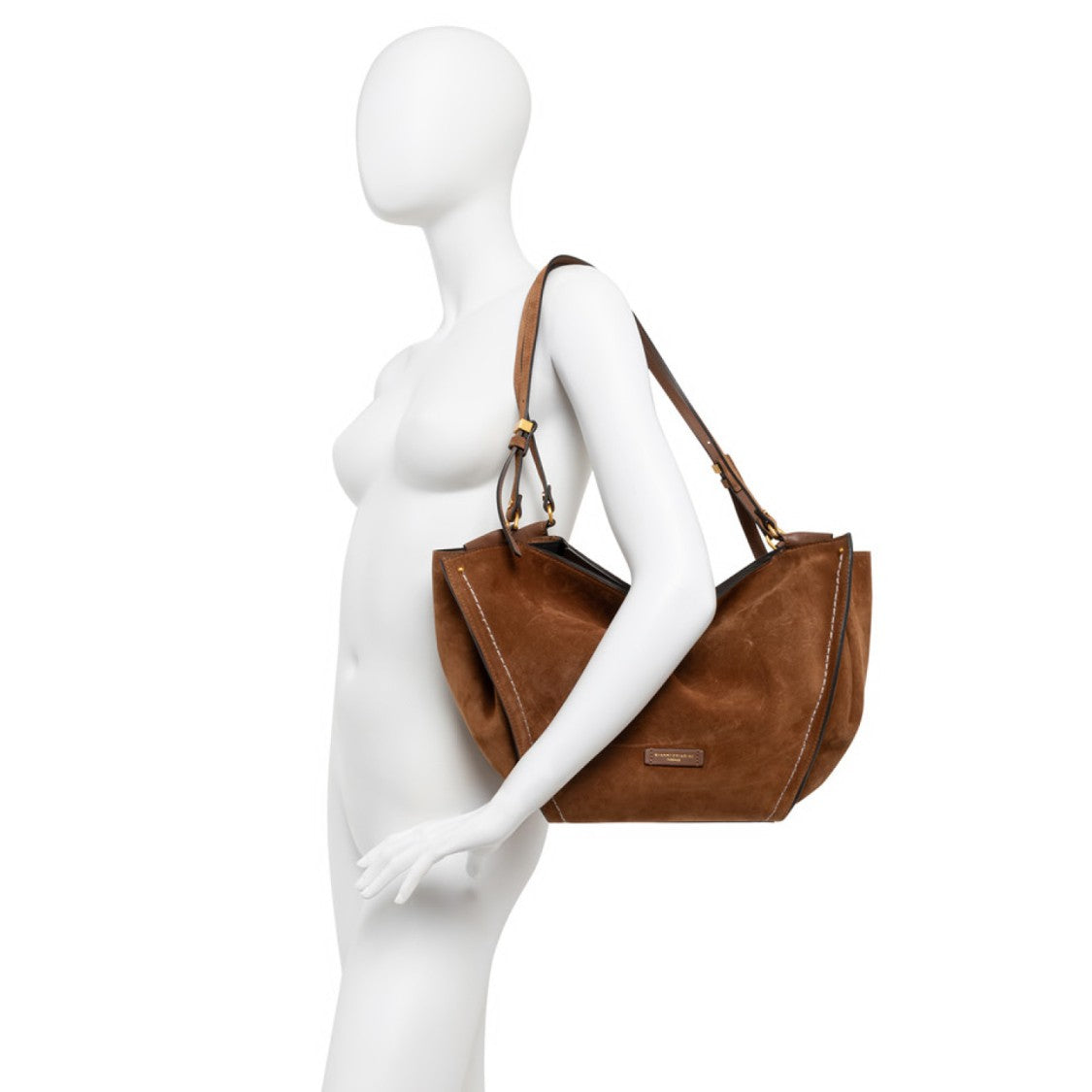 Gianni Chiarini Brown Bloom Suede Bag