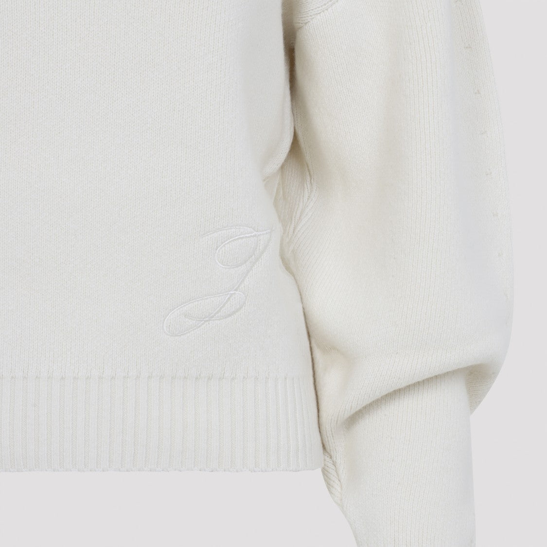 Jacquemus Off White Virgin Wool La Maille Pallone Pullover