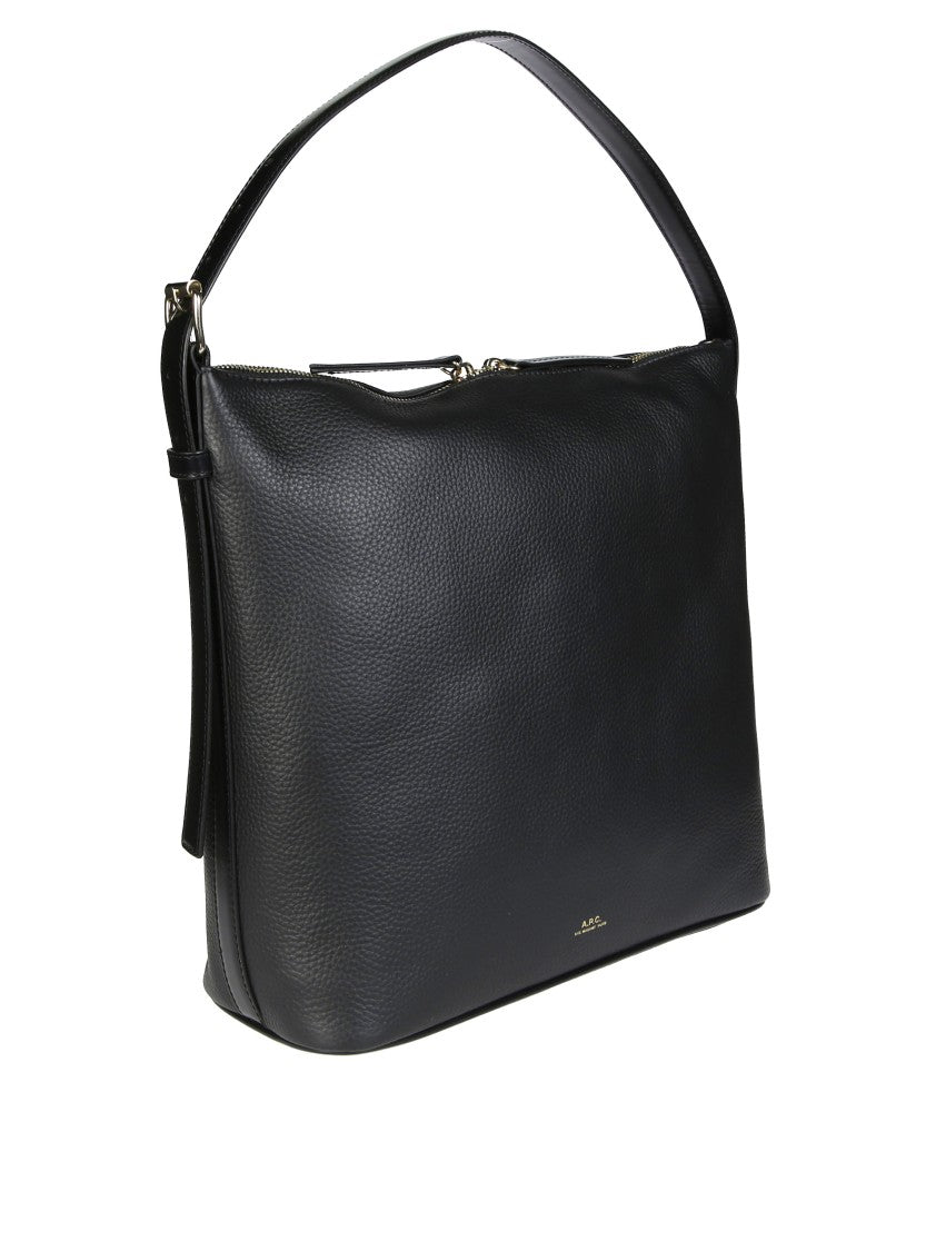 A.P.C. Sac Vera Pebbled Leather Handbag